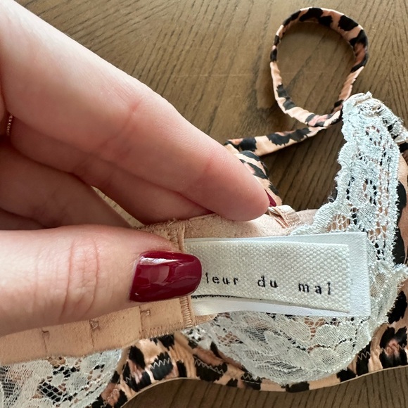 Fleur Du Mal James Leopard Lace Padded Bra - Picture 4 of 6